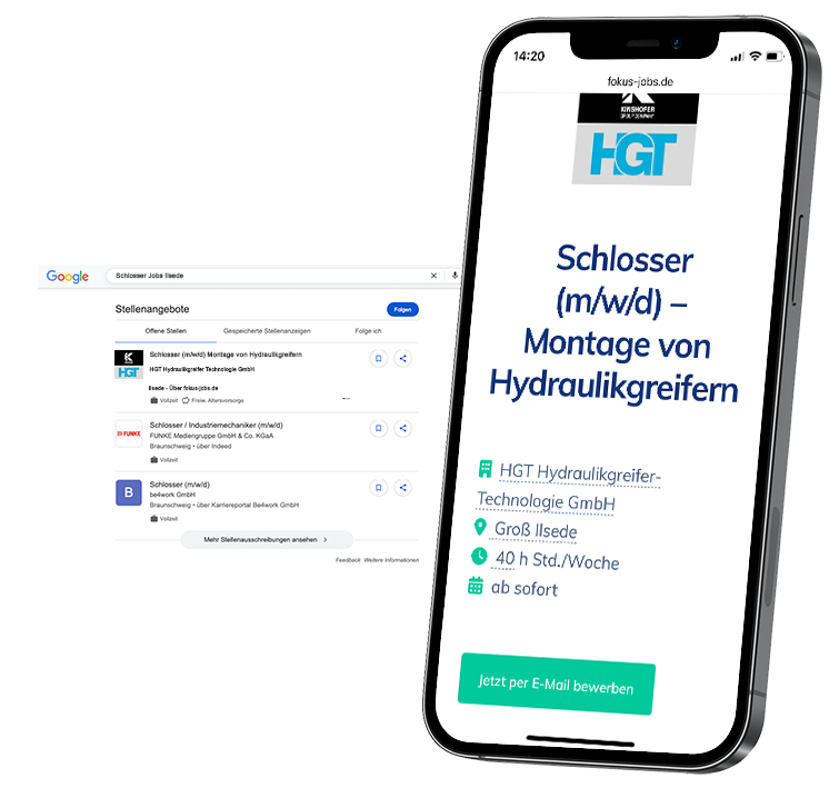 FOKUS JOBS - Sichtbarkeit bei Google for Jobs. Gezielt, kontrolliert und ohne Streuverlust.