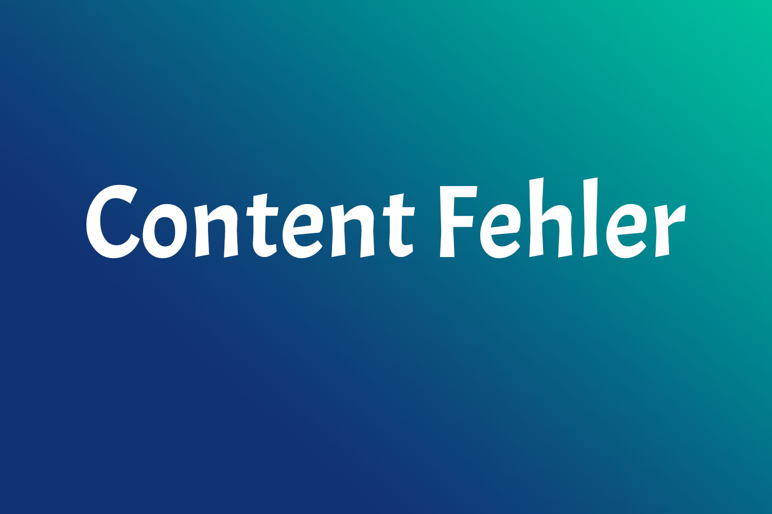 Content Fehler bei Stellenanzeigen