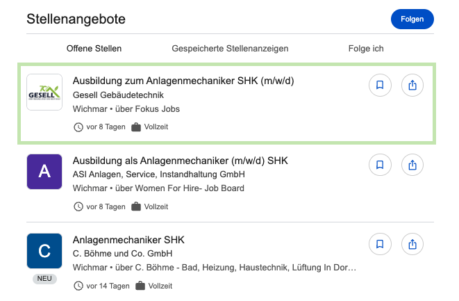 FOKUS JOBS - Sichtbarkeit bei Google for Jobs. Gezielt, kontrolliert und ohne Streuverlust.